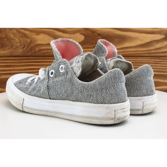 Converse Sneaker 12 Toddler Girls Gray‎ Fabric All Star Medium - Picture 9 of 12